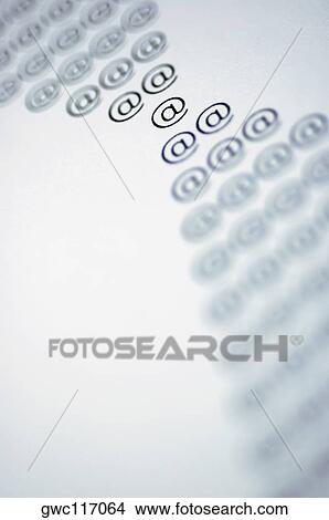 Picture - Close-up of 'at' symbols. Fotosearch