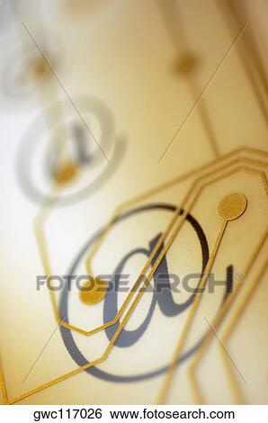 Stock Photograph - Close-up of 'at' symbols. Fotosearch