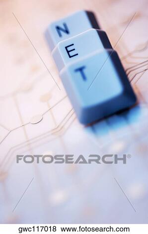 Close-up of computer keys on a circuit board spelling the word net View Large Photo Image Stock Photo - Close-up of computer keys on a circuit board spelling the word net. Fotosearch
