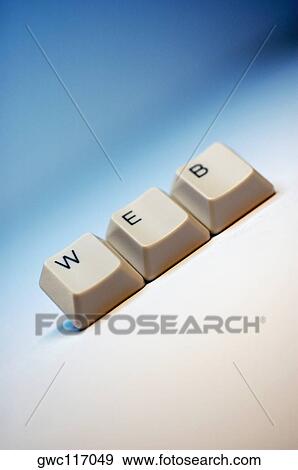 Close-up of computer keys spelling the word web View Large Photo Image Stock Photo - Close-up of computer keys spelling the word web. Fotosearch