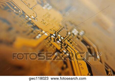 Stock Image - Close-up of a circuit board. Fotosearch