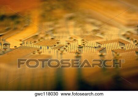 Stock Image - Close-up of a circuit board. Fotosearch