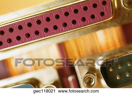 Stock Image - Close-up of a computer cable. Fotosearch