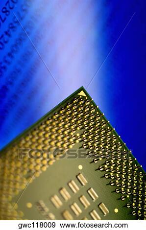 Close-up of a computer chip View Large Photo Image Stock Photo - Close-up of a computer chip. Fotosearch