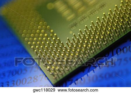 Close-up of a computer chip View Large Photo Image Stock Photo - Close-up of a computer chip. Fotosearch