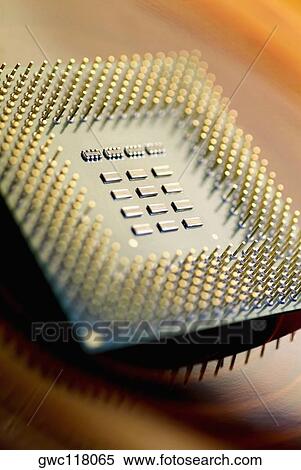 Stock Photography - Close-up of a computer chip. Fotosearch