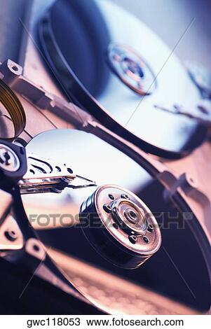 Close-up of a computer hard drive View Large Photo Image Stock Image - Close-up of a computer hard drive. Fotosearch