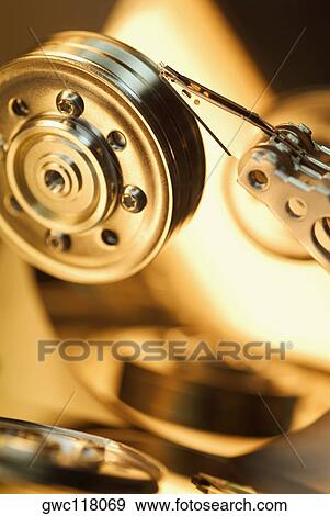 Close-up of a computer hard drive View Large Photo Image Stock Photo - Close-up of a computer hard drive. Fotosearch
