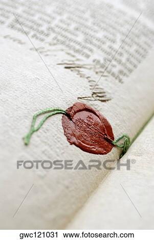 Close-up of a sealed document View Large Photo Image Stock Image - Close-up of a sealed document. Fotosearch