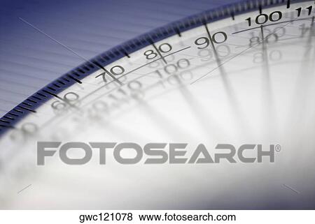 Close-up of numbers on a protractor View Large Photo Image Stock Photo - Close-up of numbers on a protractor. Fotosearch