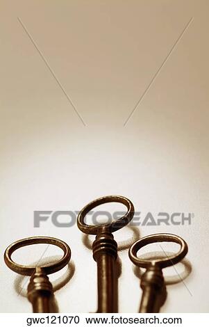 Close-up of three keys View Large Photo Image Stock Image - Close-up of three keys. Fotosearch