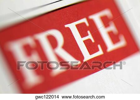 Close-up of a free sign View Large Photo Image Picture - Close-up of a free sign. Fotosearch