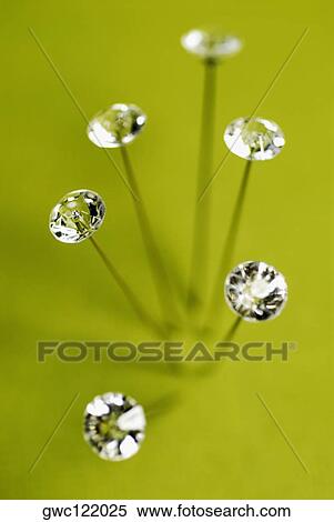 High angle view of pins with diamond heads View Large Photo Image Stock Photography - High angle view of pins with diamond heads. Fotosearch