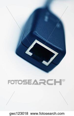 Close-up of a network connection socket View Large Photo Image Stock Photo - Close-up of a network connection socket. Fotosearch