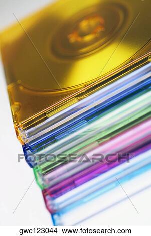 Close-up of a stack of CD cases View Large Photo Image Picture - Close-up of a stack of CD cases. Fotosearch