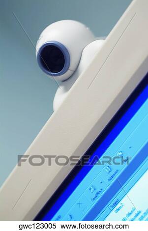 Close-up of a video conference camera on a computer monitor View Large Photo Image Stock Photography - Close-up of a video conference camera on a computer monitor. Fotosearch
