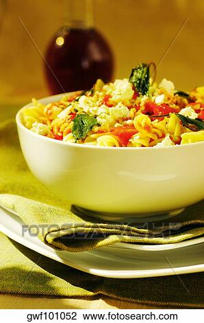 Stock Image - Close-up of a bowl of pasta. Fotosearch