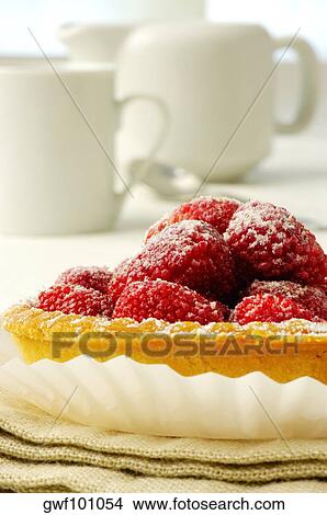 Close-up of a strawberry tart in a plate View Large Photo Image Picture - Close-up of a strawberry tart in a plate. Fotosearch