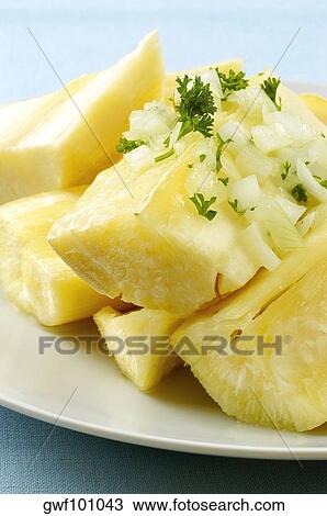 Stock Image - Close-up of fruit salad in a plate. Fotosearch