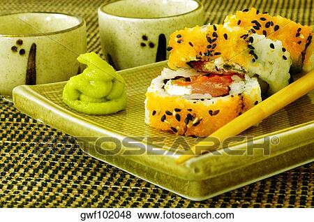 Close-up of food on a serving tray View Large Photo Image Stock Photo - Close-up of food on a serving tray. Fotosearch