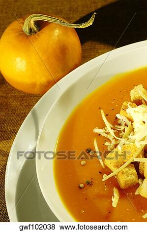 High angle view of a bowl of soup View Large Photo Image Stock Photo - High angle view of a bowl of soup. Fotosearch
