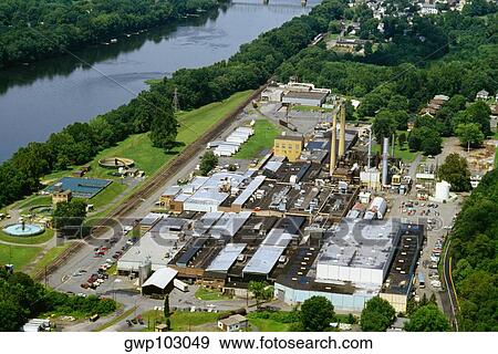 Aerial view of a paper mill, James River Paper Mill, Milford, New Jersey, USA View Large Photo Image Stock Photo - Aerial view of a paper mill, James River Paper Mill, Milford, New Jersey, USA. Fotosearch