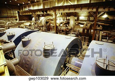 Stock Photo - Power generators at an atomic power plant, Mississippi, USA. Fotosearch