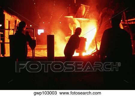 Silhouettes of steel workers working in a factory, Eastern Stainless Steel, Baltimore, Maryland, USA View Large Photo Image Stock Image - Silhouettes of steel workers working in a factory, Eastern Stainless Steel, Baltimore, Maryland, USA. Fotosearch