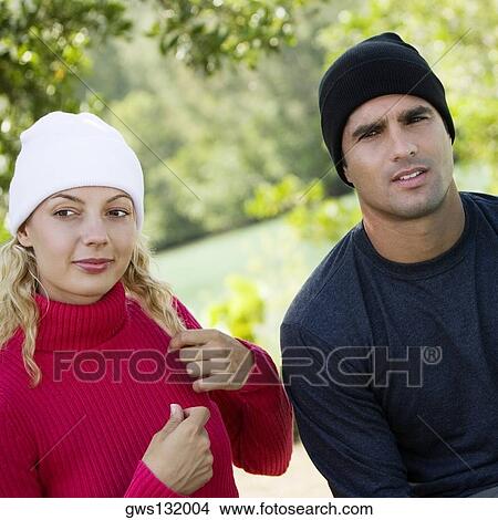 Picture - Close-up of a mid adult man and a young woman. Fotosearch