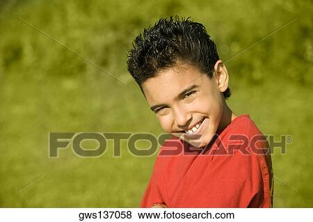 Portrait of a boy smiling View Large Photo Image Stock Photo - Portrait of a boy smiling. Fotosearch