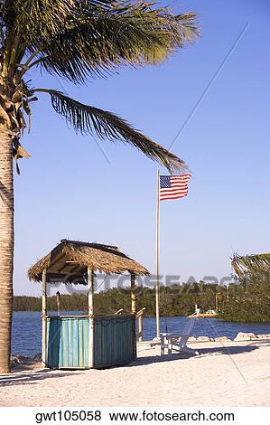 American flag fluttering on the beach, Miami, Florida, USA View Large Photo Image Stock Photo - American flag fluttering on the beach, Miami, Florida, USA. Fotosearch