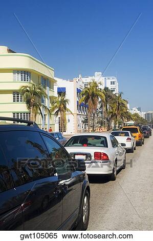 Stock Photography - Traffic on the road, Miami, Florida, USA. Fotosearch