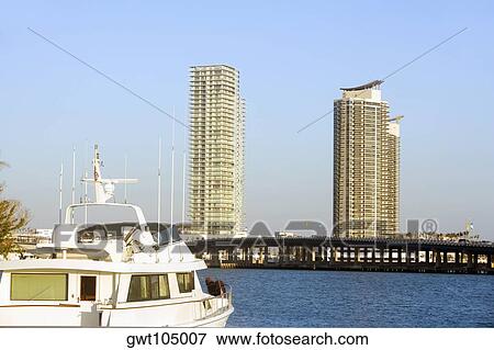 Yacht in the sea, Miami, Florida, USA View Large Photo Image Stock Photo - Yacht in the sea, Miami, Florida, USA. Fotosearch