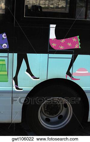 Stock Image - Close-up of a bus, Miami, Florida, USA. Fotosearch