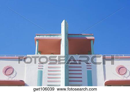 Low angle view of a building, Miami, Florida, USA View Large Photo Image Stock Photo - Low angle view of a building, Miami, Florida, USA. Fotosearch