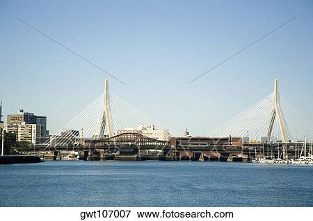 Bridge across the river, Boston, Massachusetts, USA View Large Photo Image Stock Photo - Bridge across the river, Boston, Massachusetts, USA. Fotosearch