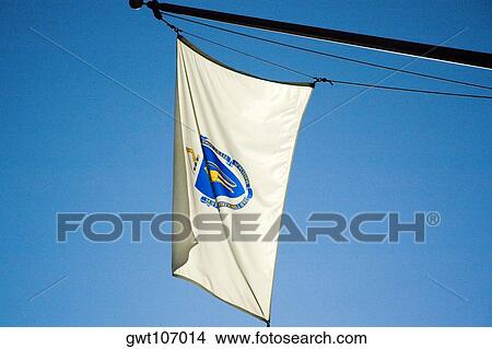 Picture - Close-up of a flag, Boston, Massachusetts, USA. Fotosearch