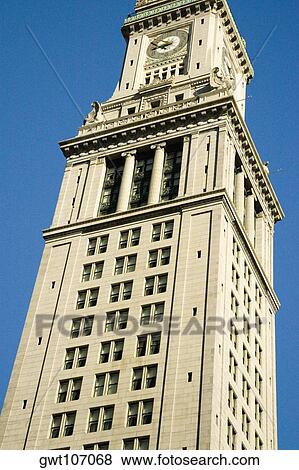 Low angle view of a clock tower, Boston, Massachusetts, USA View Large Photo Image Stock Photo - Low angle view of a clock tower, Boston, Massachusetts, USA. Fotosearch