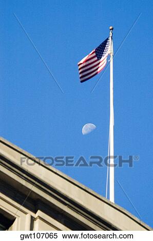 Low angle view of an American flag on a building, Boston, Massachusetts, USA View Large Photo Image Stock Photography - Low angle view of an American flag on a building, Boston, Massachusetts, USA. Fotosearch