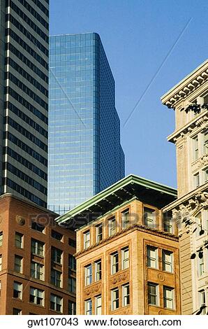 Low angle view of office buildings, Boston, Massachusetts, USA View Large Photo Image Stock Image - Low angle view of office buildings, Boston, Massachusetts, USA. Fotosearch