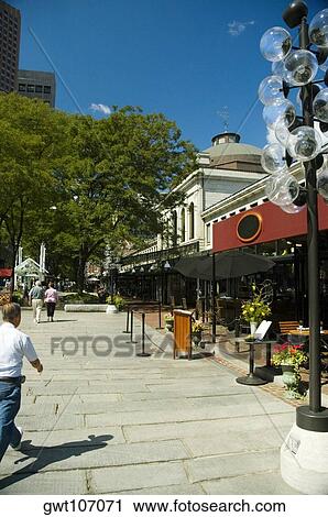 Tourist walking on a walkway, Boston, Massachusetts, USA View Large Photo Image Stock Image - Tourist walking on a walkway, Boston, Massachusetts, USA. Fotosearch