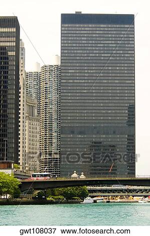 Buildings on the waterfront, Chicago, Illinois, USA View Large Photo Image Stock Photo - Buildings on the waterfront, Chicago, Illinois, USA. Fotosearch