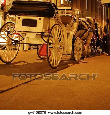 Horse cart on the road, Chicago, Illinois, USA View Large Photo Image Stock Photograph - Horse cart on the road, Chicago, Illinois, USA. Fotosearch