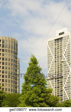 Low angle view of buildings, Chicago, Illinois, USA View Large Photo Image Stock Photo - Low angle view of buildings, Chicago, Illinois, USA. Fotosearch
