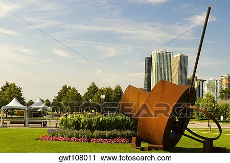 Sculpture displayed in a park, Gateway Park, Chicago, Illinois, USA View Large Photo Image Stock Image - Sculpture displayed in a park, Gateway Park, Chicago, Illinois, USA. Fotosearch