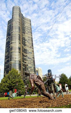 Sculptures in front of a tower, Lake Point Tower, Chicago, Illinois, USA View Large Photo Image Stock Photography - Sculptures in front of a tower, Lake Point Tower, Chicago, Illinois, USA. Fotosearch