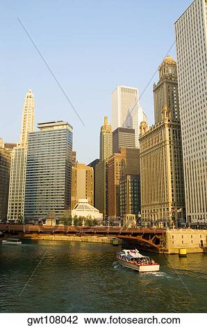 Tourists on a ferry in a lake, Lake Michigan, Chicago, Illinois, USA View Large Photo Image Stock Image - Tourists on a ferry in a lake, Lake Michigan, Chicago, Illinois, USA. Fotosearch