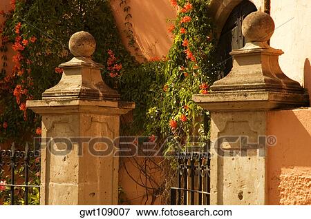 Entrance gate of a building, Mexico View Large Photo Image Stock Photo - Entrance gate of a building, Mexico. Fotosearch
