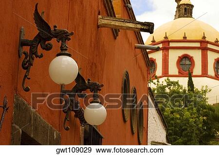 Low angle view of lanterns on a building, Mexico View Large Photo Image Stock Photo - Low angle view of lanterns on a building, Mexico. Fotosearch