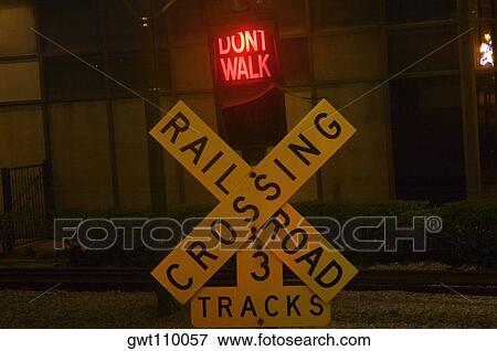 Close-up of a railroad crossing sign, New Orleans, Louisiana, USA View Large Photo Image Stock Photo - Close-up of a railroad crossing sign, New Orleans, Louisiana, USA. Fotosearch